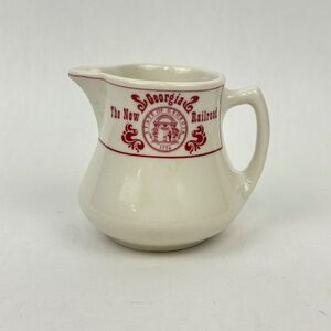 Vintage Shenango The New Georgia Railroad Creamer Red White Restaurant Ware